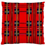 Red Checkered Abstract Design  Large Cushion Case (Two Sides) Front