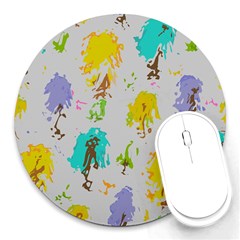 Spots                                                                                                       			round Mousepad by LalyLauraFLM