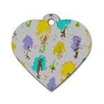 Spots                                                                                                       			Dog Tag Heart (One Side) Front