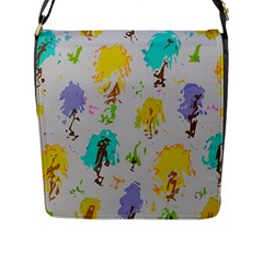 Spots                                                                                                       			flap Closure Messenger Bag (l)