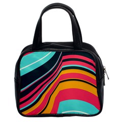 Bent Waves                                                                                                        Classic Handbag (two Sides) by LalyLauraFLM