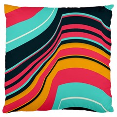 Bent Waves                                                                                                        	large Flano Cushion Case (two Sides)