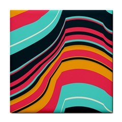 Bent Waves                                                                                                        			tile Coaster by LalyLauraFLM