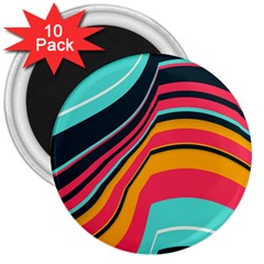 Bent Waves                                                                                                        			3  Magnet (10 Pack)