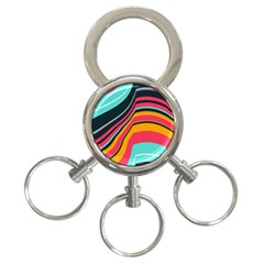 Bent Waves                                                                                                        			3-ring Key Chain