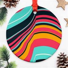 Bent Waves                                                                                                        			ornament (round)