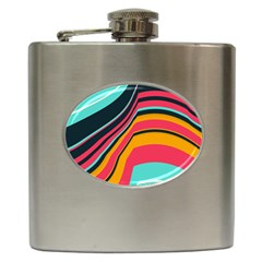 Bent Waves                                                                                                        			hip Flask (6 Oz)