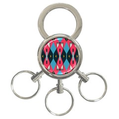 Triangles Stripes And Other Shapes                                                                                                         			3-ring Key Chain