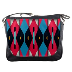 Triangles Stripes And Other Shapes                                                                                                         			messenger Bag