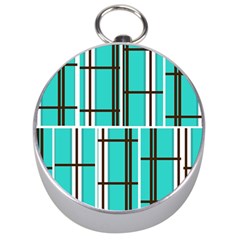 Black And White Stripes                                                                                                          Silver Compass by LalyLauraFLM