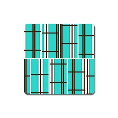 Black And White Stripes                                                                                                          			magnet (square)