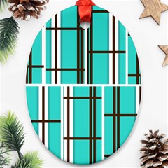 Black And White Stripes                                                                                                          			ornament (oval)