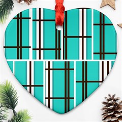 Black And White Stripes                                                                                                          			ornament (heart)