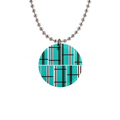 Black And White Stripes                                                                                                          			1  Button Necklace