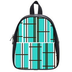 Black And White Stripes                                                                                                          			school Bag (small) by LalyLauraFLM