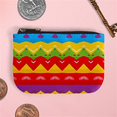 Colorful Waves                                                                                                           	mini Coin Purse