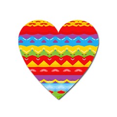 Colorful Waves                                                                                                           			magnet (heart) by LalyLauraFLM