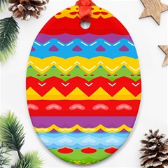 Colorful Waves                                                                                                           			ornament (oval)