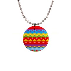 Colorful Waves                                                                                                           			1  Button Necklace by LalyLauraFLM