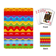 Colorful Waves                                                                                                           			playing Cards Single Design