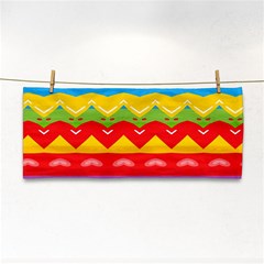 Colorful Waves                                                                                                           			hand Towel by LalyLauraFLM