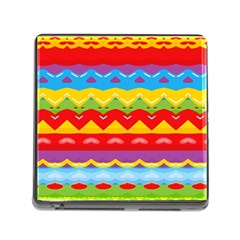 Colorful Waves                                                                                                           			memory Card Reader (square) by LalyLauraFLM