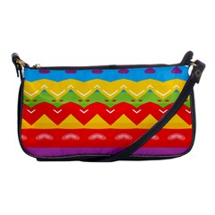 Colorful Waves                                                                                                           			shoulder Clutch Bag by LalyLauraFLM