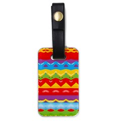 Colorful Waves                                                                                                           			luggage Tag (one Side)