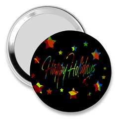 Happy Holidays 3  Handbag Mirrors by Valentinaart