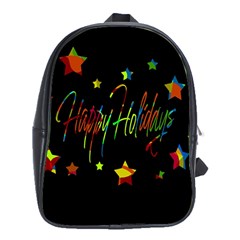 Happy Holidays School Bags (xl)  by Valentinaart