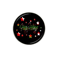 Happy Holidays 2  Hat Clip Ball Marker (10 Pack) by Valentinaart