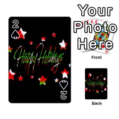 Happy Holidays 2  Playing Cards 54 Designs  by Valentinaart