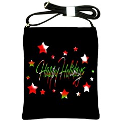 Happy Holidays 2  Shoulder Sling Bags by Valentinaart