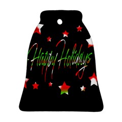 Happy Holidays 2  Bell Ornament (2 Sides) by Valentinaart