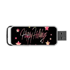 Happy Holidays 3 Portable Usb Flash (two Sides) by Valentinaart