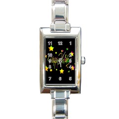 Happy Holidays 4 Rectangle Italian Charm Watch by Valentinaart