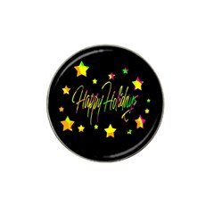 Happy Holidays 4 Hat Clip Ball Marker by Valentinaart