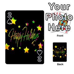 Happy Holidays 4 Playing Cards 54 Designs  by Valentinaart