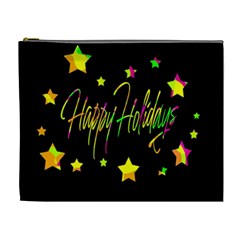 Happy Holidays 4 Cosmetic Bag (xl) by Valentinaart