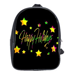 Happy Holidays 4 School Bags(large)  by Valentinaart