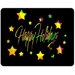 Happy Holidays 4 Fleece Blanket (medium)  by Valentinaart