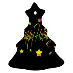 Happy Holidays 4 Christmas Tree Ornament (2 Sides)