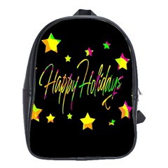 Happy Holidays 4 School Bags (xl)  by Valentinaart