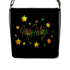 Happy Holidays 4 Flap Messenger Bag (l)  by Valentinaart