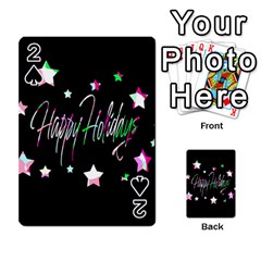 Happy Holidays 5 Playing Cards 54 Designs  by Valentinaart