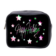 Happy Holidays 5 Mini Toiletries Bag 2-side by Valentinaart