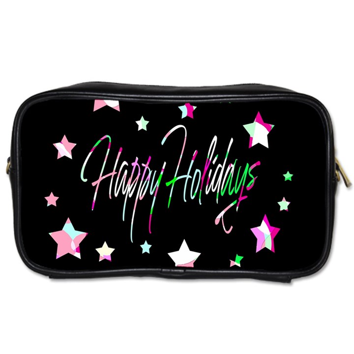 Happy Holidays 5 Toiletries Bags 2-Side