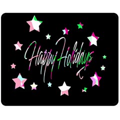 Happy Holidays 5 Fleece Blanket (medium)  by Valentinaart