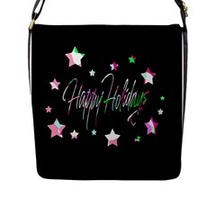 Happy Holidays 5 Flap Messenger Bag (l)  by Valentinaart