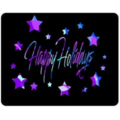 Happy Holidays 6 Fleece Blanket (medium)  by Valentinaart